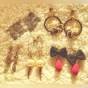 ✨ Vintage Earrings Lot – Rhinestone, Pearl & Statement Styles